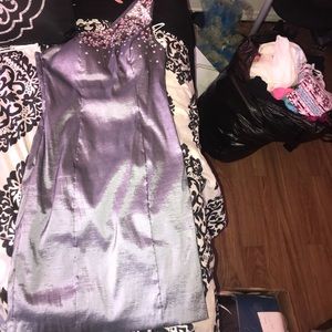 Metallic Grey Dress